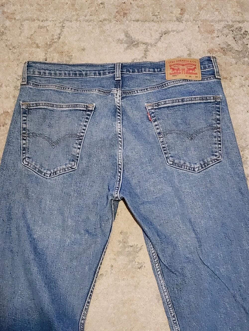 Levi's 505 Regular Fit Straight Leg Jeans Medium Wash 36x30 (3)